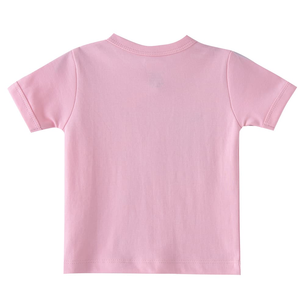 Smart Baby - Baby Girl Short Sleeve Front Open Top - Pink