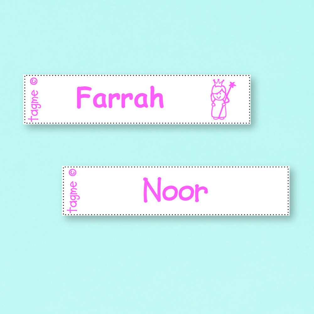 TagMe - Personalised Sew-On Labels - Pink - Pack of 50