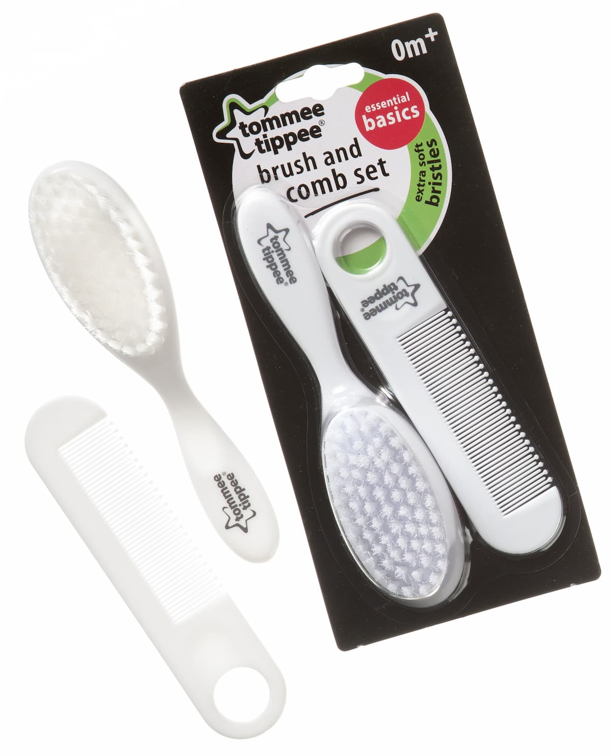 Tommee Tippee Essentials Baby Brush and Comb - White