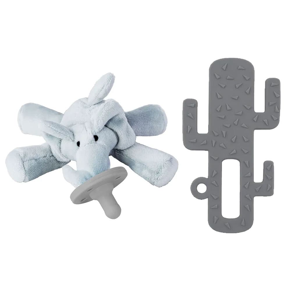 Minikoioi - Elephant Plush Toy With Soother + FREE ONE Silicone Teether