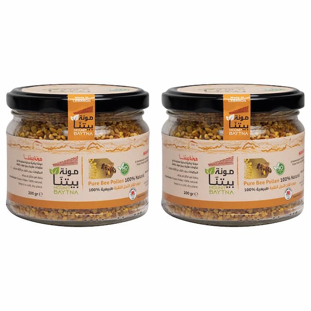 Mounit Baytna - 100% Natural Pure Bee Pollen - 200 g - Pack of 2