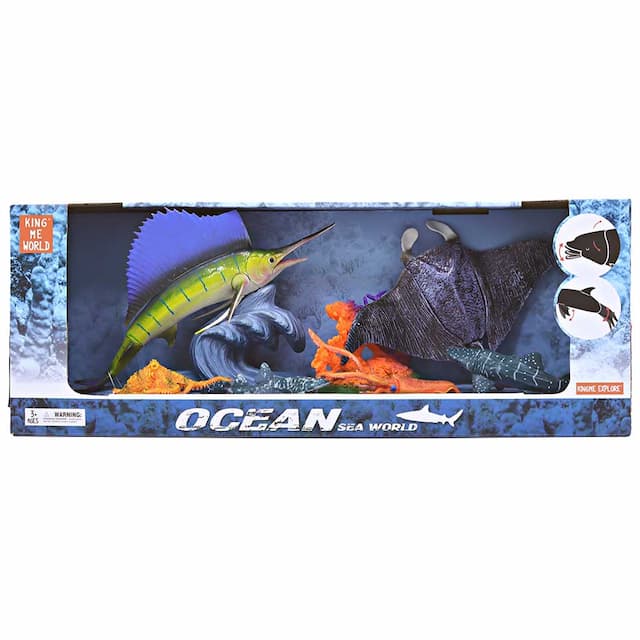 Haj - Sea Lively Sword Fish And Manta Ray Figures