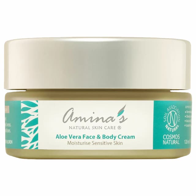 Amina's Natural Skin Care - Natural Aloe Vera Face And Body Cream - 120ml