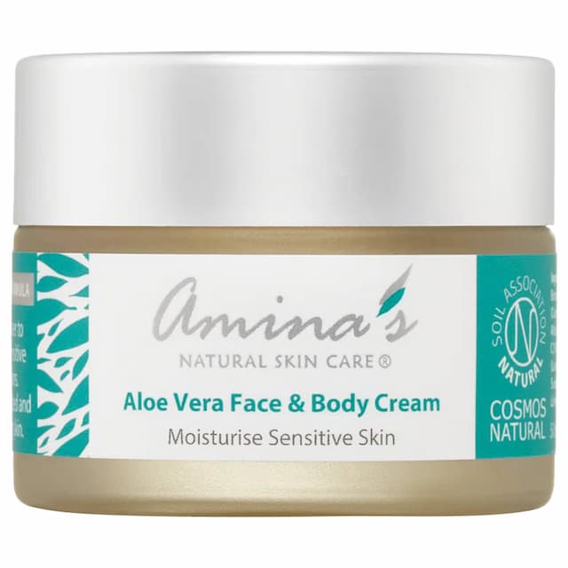 Amina's Natural Skin Care - Natural Aloe Vera Face And Body Cream - 50ml