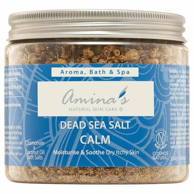 Amina's Natural Skin Care - Calm Chamomile And Coconut Oil Salts - 250 g