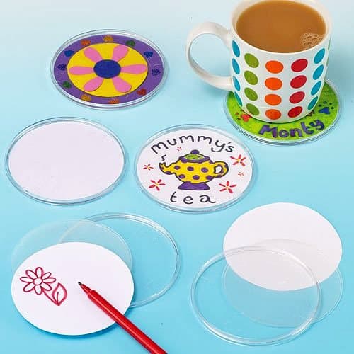 Baker Ross Design a Circular Coaster (Pack of 6)