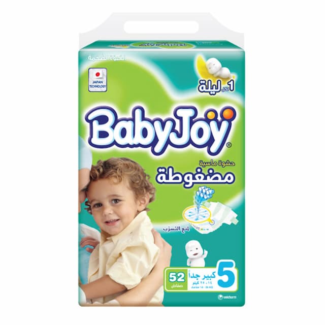 Babyjoy - Compressed Diamond Diapers Mega Pack Junior Size 5 - 14-23 kg - 52pcs