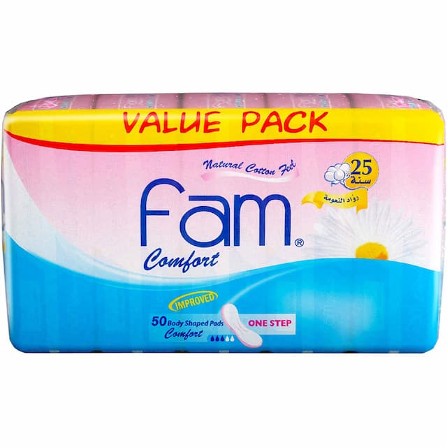 Fam - Maxi Thick Non-Wings Super Sanitary Pads - 50 Pads