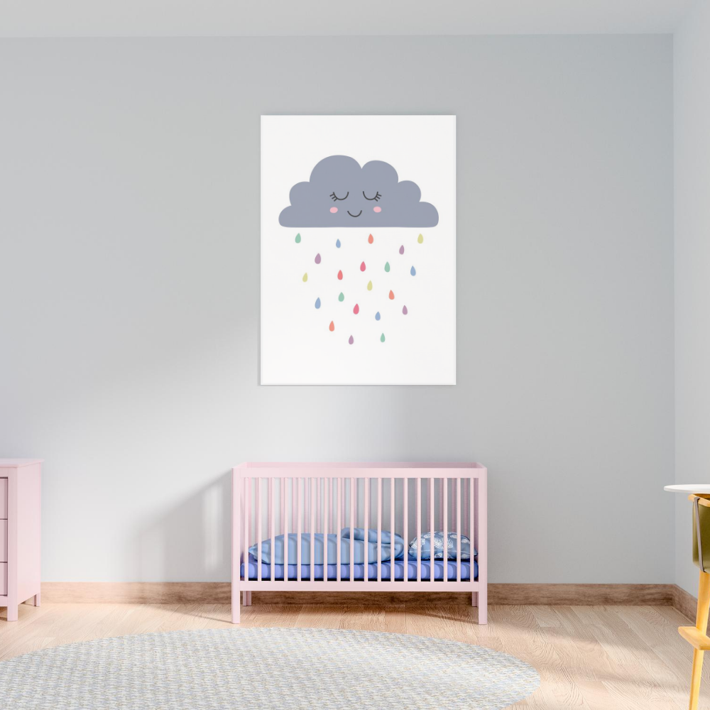 Paper Crew - Sleepy Rain Cloud Wall Art Print