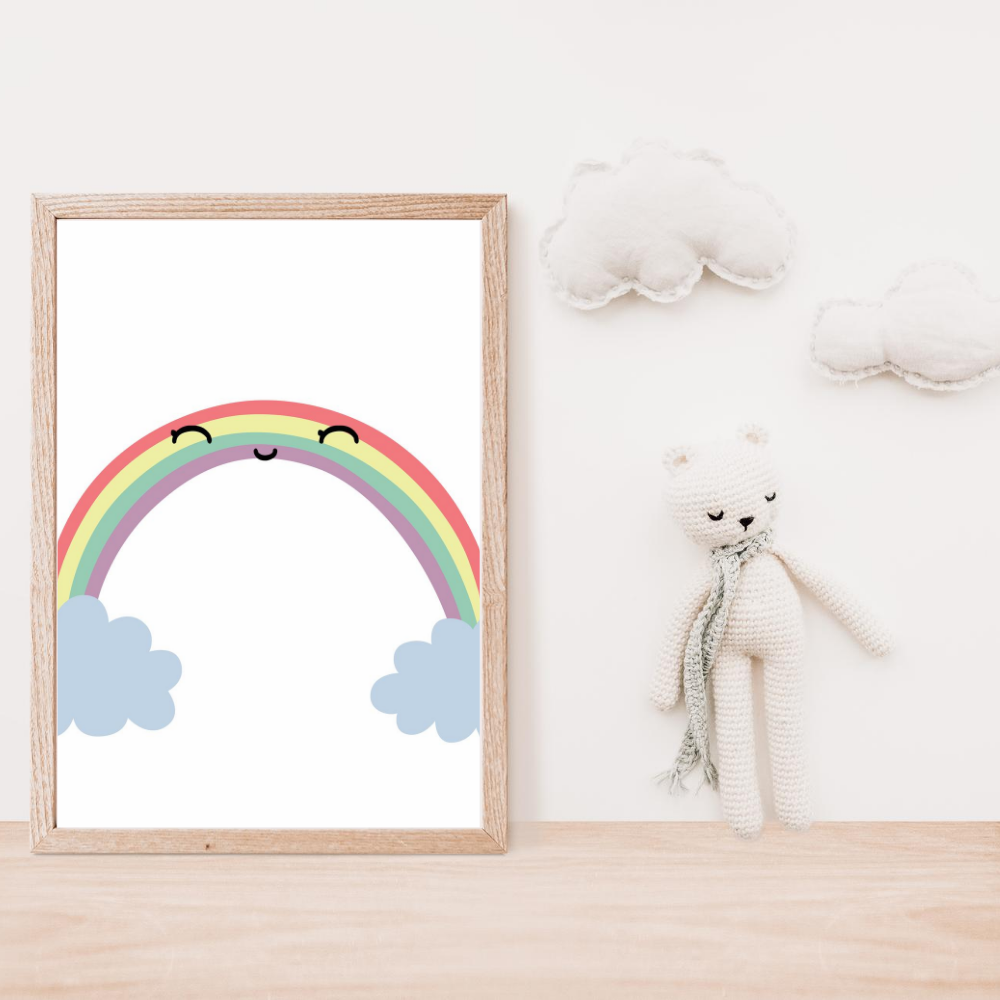 Paper Crew - Rainbow Smile Wall Art Print