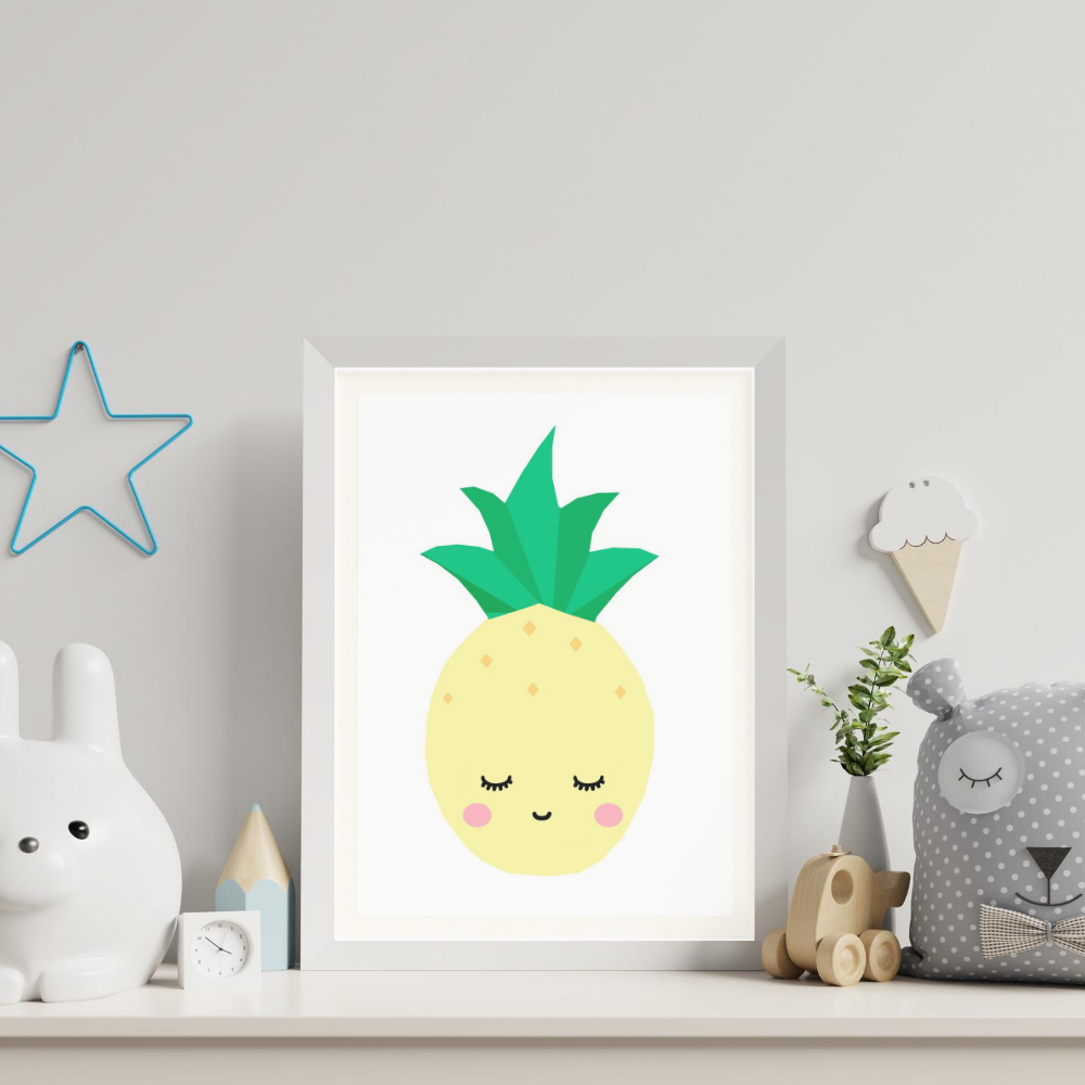 Paper Crew - Sleepy Pineapple Wall Art Print