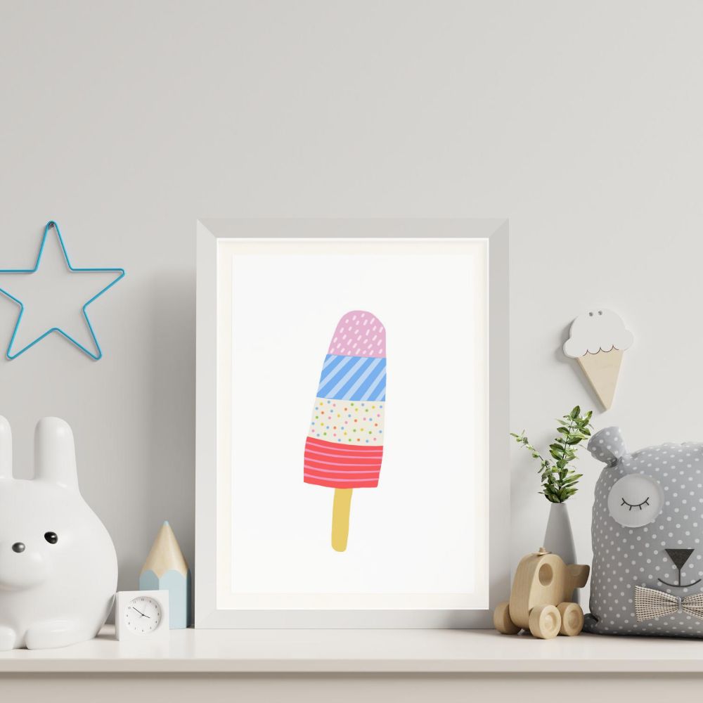 Paper Crew - Summer Popsicle Wall Art Print