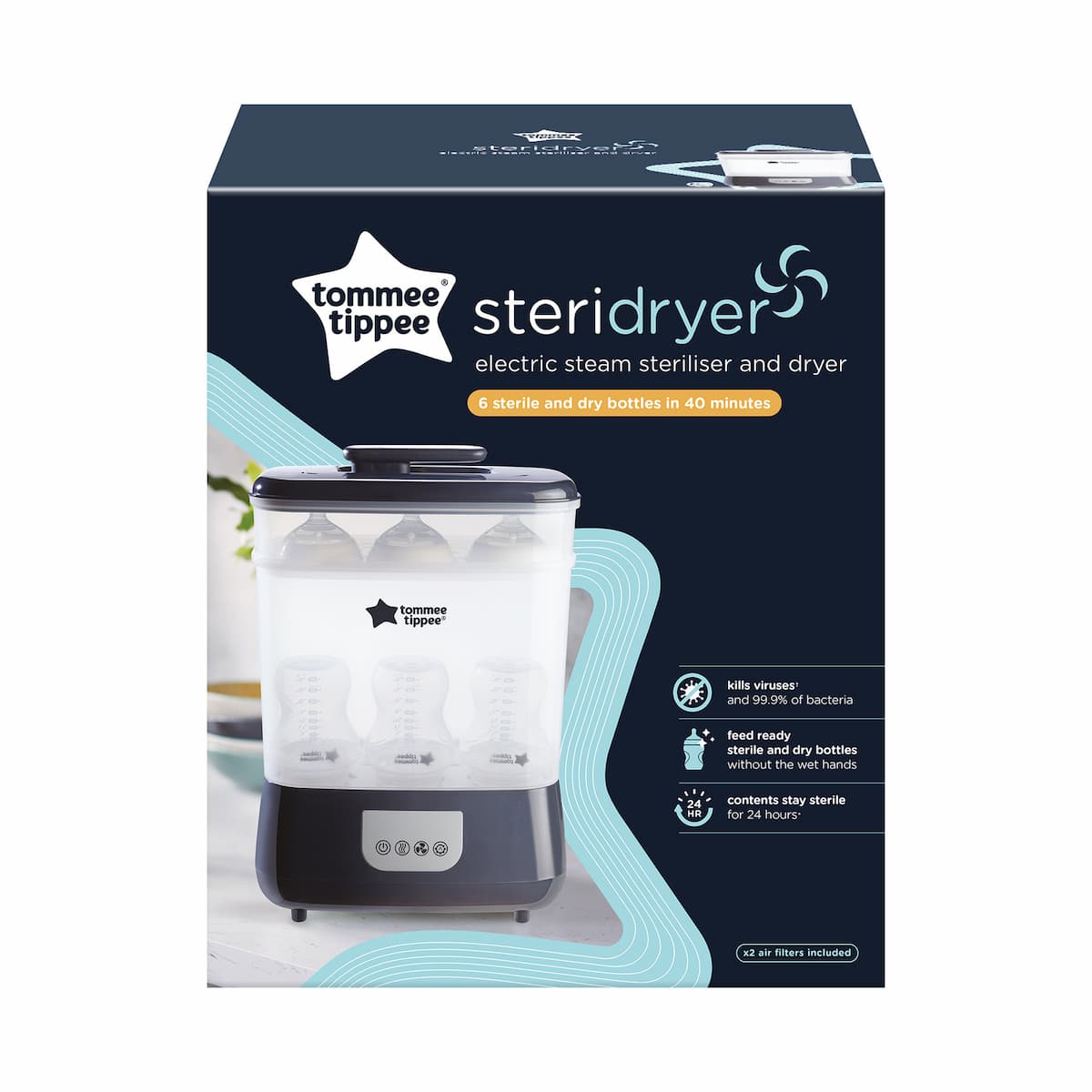 Tommee Tippee Advanced Electric Steam Steriliser And Dryer Black