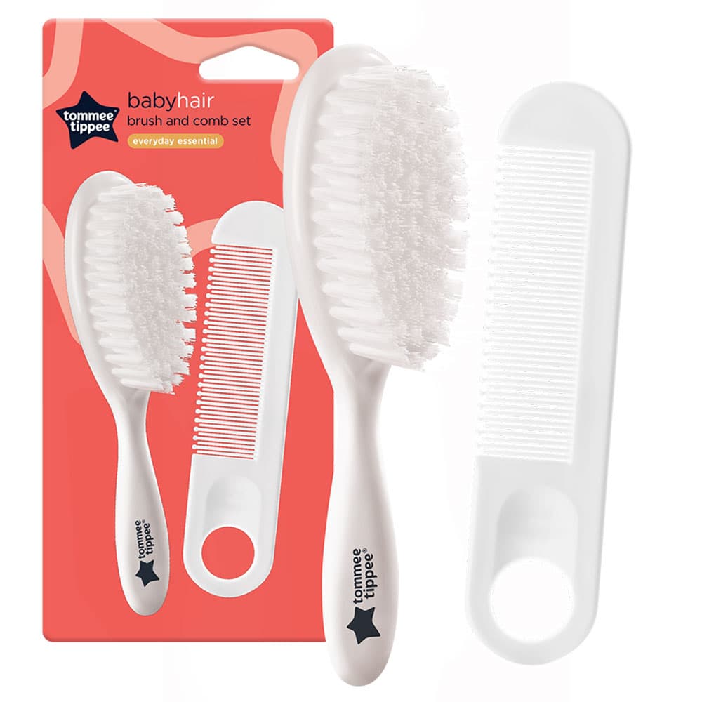 Tommee Tippee Essentials Baby Brush and Comb - White