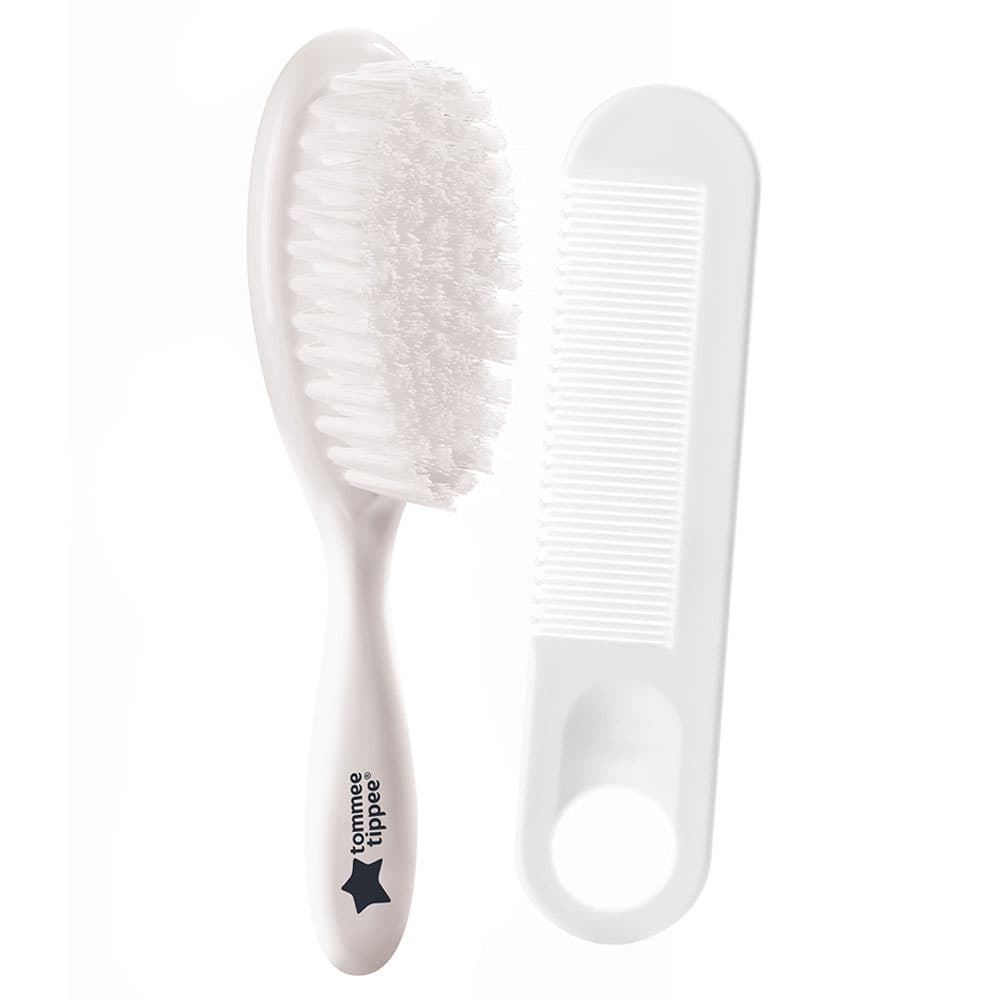 Tommee Tippee Essentials Baby Brush and Comb - White